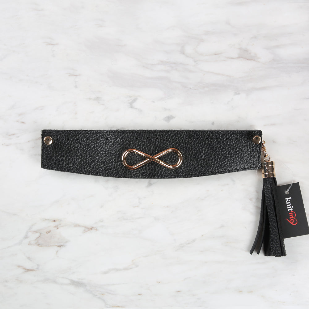 Knitme Dikişli Tokalı Çanta Ağzı 25x6 cm Siyah BA-0070